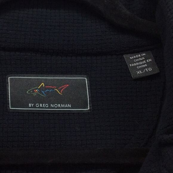 Greg Norman Fleece Pullover Men's Size XL Navy 1/4 Zip Golf Athleisure Mock Neck - Picture 7 of 8